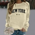 thumbnail image 1 of New Women's Printed Round Neck Pullover Street Long Sleeve Pullover Hoodie Dark Sweatshirt Women Hoodie Jumpsuits Women plus Size Light Pullover Sweatshirt Women Junior Outfit Full Zip Sports Jacket, 1 of 5