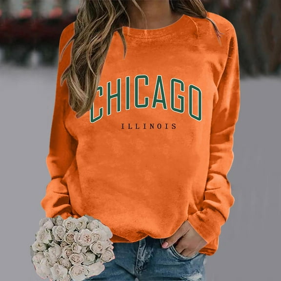 New Women's Printed Round Neck Pullover Street Long Sleeve Pullover Hoodie Light Zip Hoodie Women Juniors Fall Clothes Juniors Sweatshirts Pullover Crop Sweatshirts Women Full Hoodie 2 Peaces Set