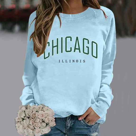 New Women's Printed Round Neck Pullover Street Long Sleeve Pullover Hoodie Light Zip Hoodie Women Juniors Fall Clothes Juniors Sweatshirts Pullover Crop Sweatshirts Women Full Hoodie 2 Peaces Set