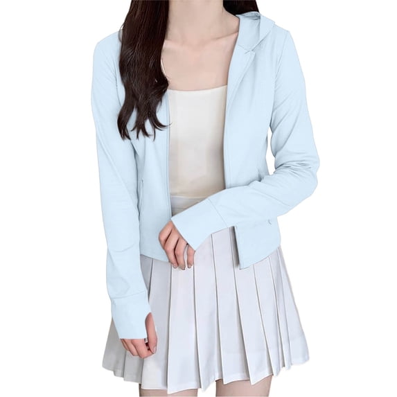 New Women's Protective Clothing Sports Sun Protective Shirt Summer Ice Silk Sun Protective Shirt Women's Breathable Thin Cardigan Uv Shirts for Women Uv Shirts for Women