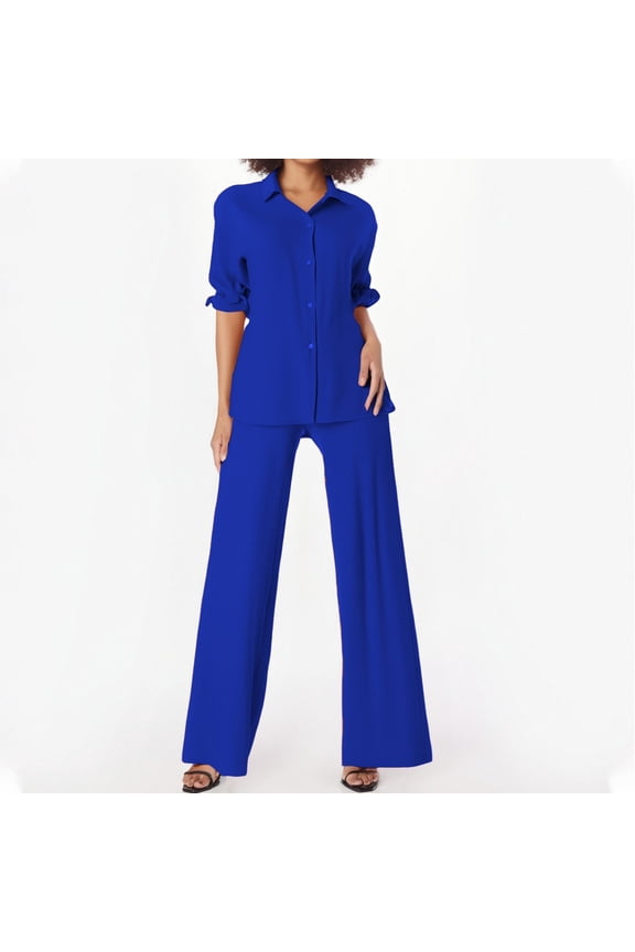 New Women's Shirt Set Casual Set Pin Striped Suit for Women Homecoming Pantsuits for Womens Jumpsuits Sequin Suits for Women Petite Pant Suits for Women Dressy Pantsuit for Women Dressy plus