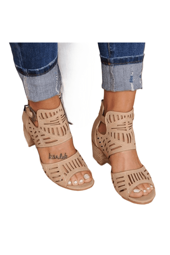 New Women's Shoes Summer Style Fish Mouth Wedge Heel Buckle Casual Roman Shoes For Women