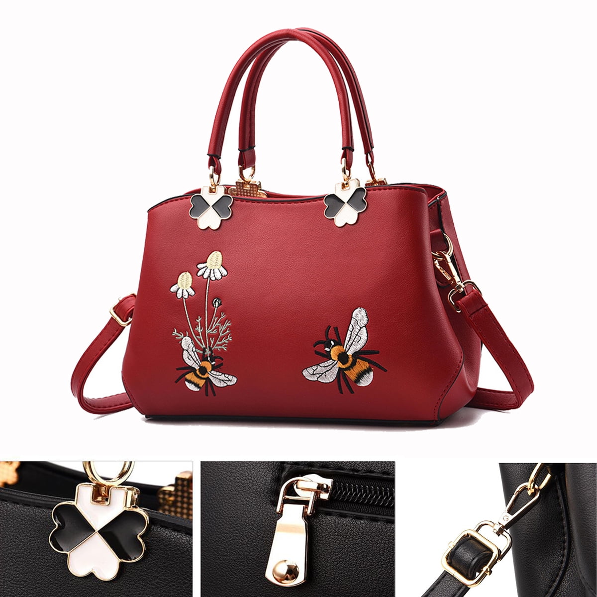 Mila Kate Top Handle Satchel Bags for Women | Women's Shoulder Purses and  Handbags | Black Messenger Tote Bag for Ladies | Medium 13.5 x 10.3 x 5.5