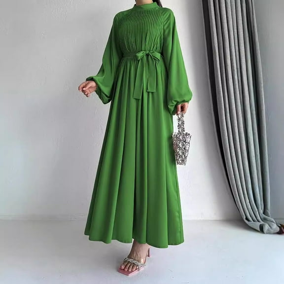New Women's Solid Color Long Robe With Fashionable Temperament Dress Cloth Covering for Clothes Traditional Dresses for Girls Scarfs for Women Maxi Dress Long Sleeve Chiffon Clothes for Woman Dress