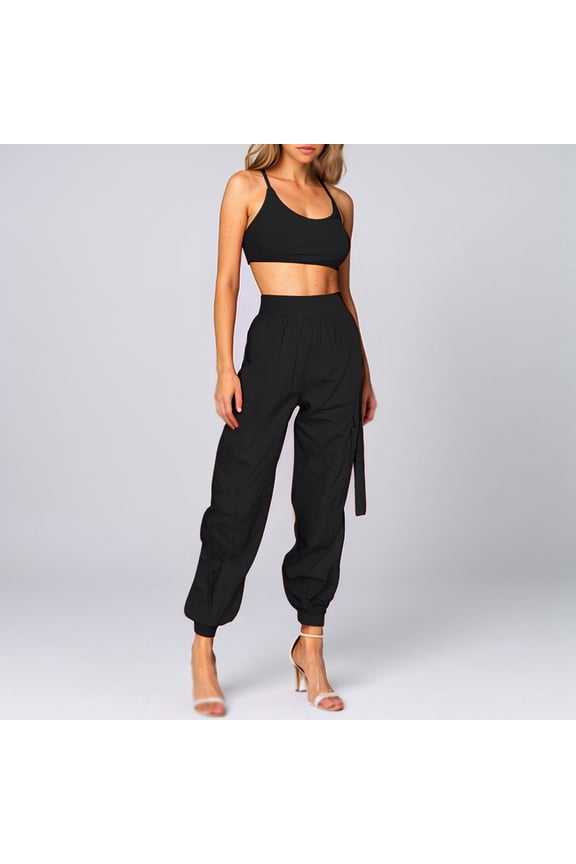New Women's Street Trendy Vest And Trousers Two Piece Set Women Interview Outfit plus Size Pant Suits for Women Wedding Guest Dressy Pant Suits for A Wedding Dressy Pants for Women Women Trousers