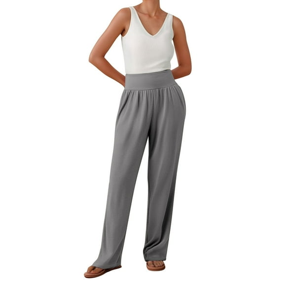 New Women's Wide Leg Yoga Comfortable Loose Sports High Waist Casual Pants