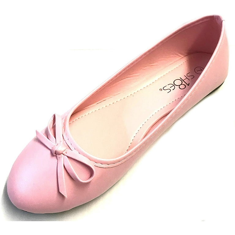 Womens Ballerina Ballet Flats Shoes 15 Colors Pink 7.5 - Walmart.com