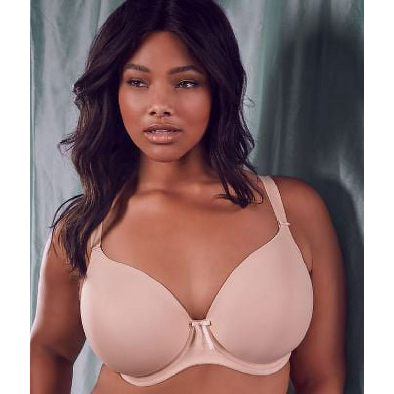 New Womens Elomi Bijou Underwire Banded Moulded Bra 8720 Nude 38F