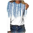 thumbnail image 1 of New Womens Tops 2024 Printed Casual Loose Round Neck Long Sleeve T-shirt Tops Blouse Plus Size Long Sleeve Shirt for Women, 1 of 4