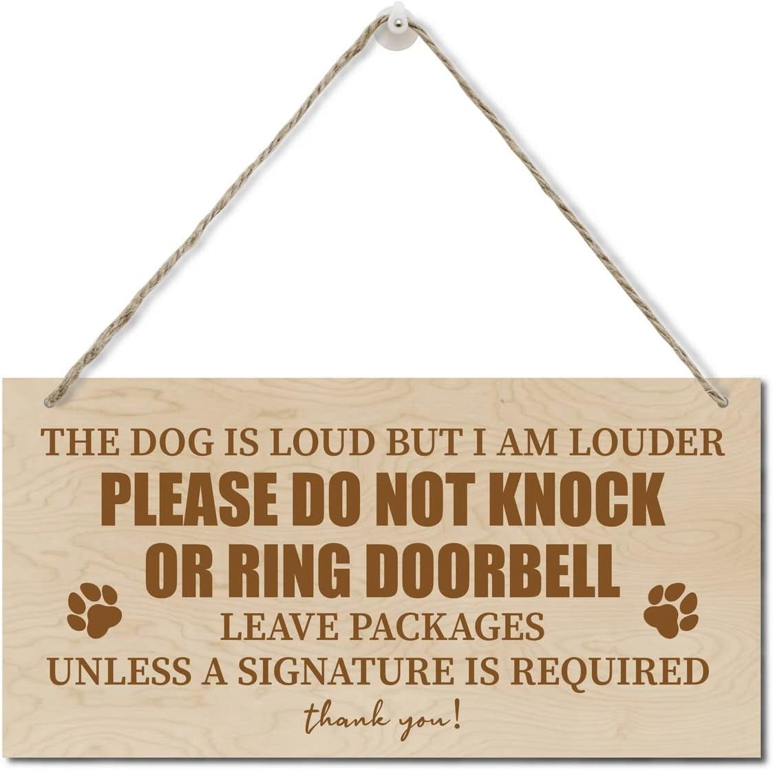 New Wood Sign 10x5 Inch Door Sign Please Do Not Knock or Ring Doorbell