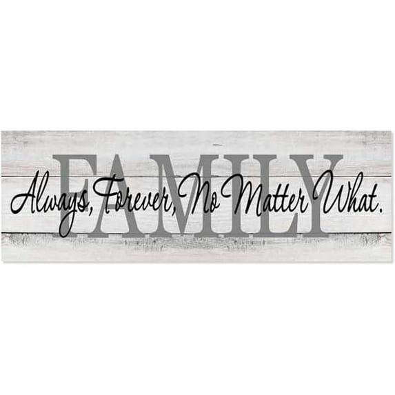 New Wood Sign 4x16 Inch Door Sign Always, Forever, No Matter What Hanging Wooden Wall Sign Home Garden Yard Signs Plaque