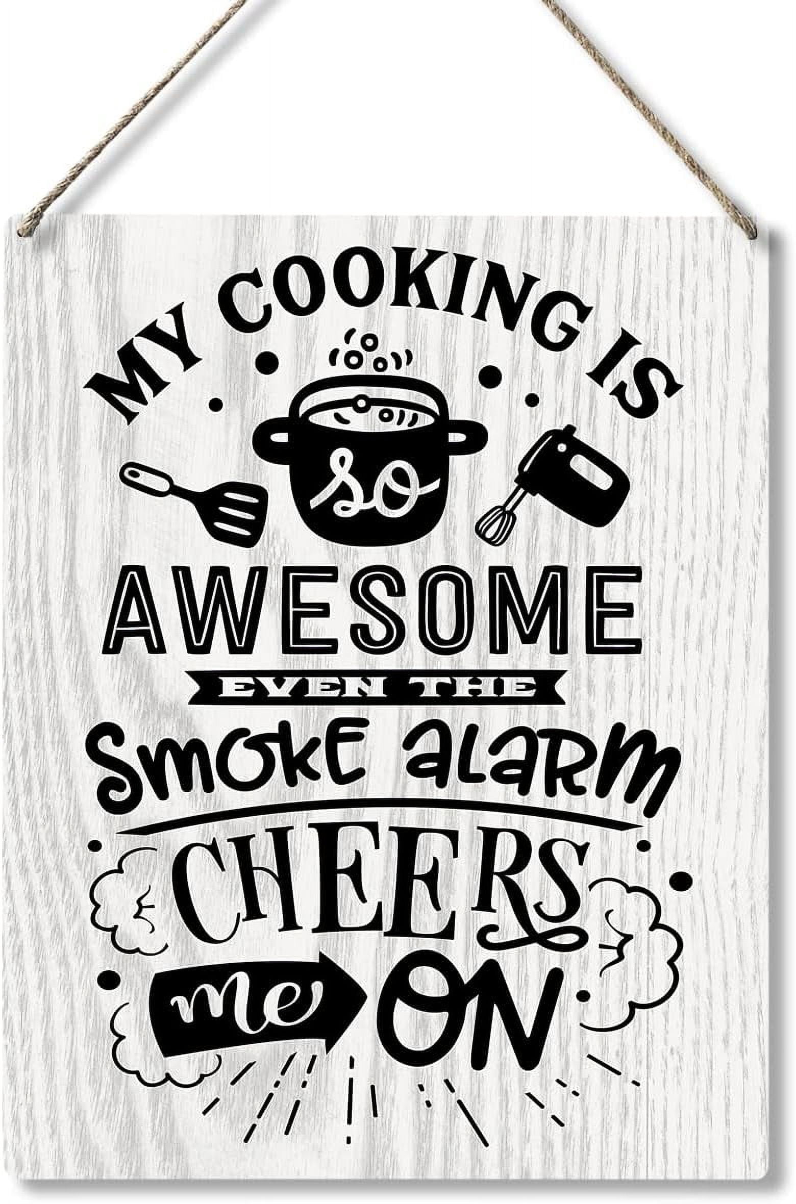 New Wood Sign 5x10 Inch Door Sign Funny Kitchen Quote My Cooking is ...
