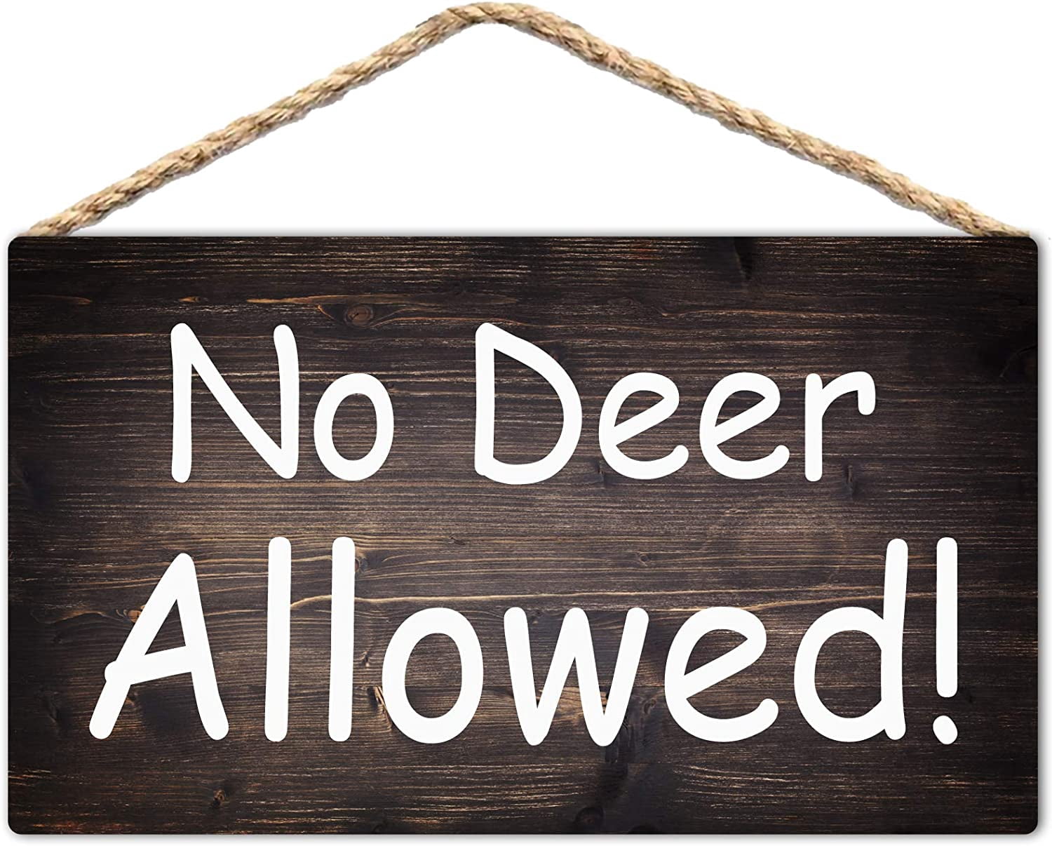 New Wood Sign 8x12 Inch Door Sign No Deer Allowed Hanging Wooden Wall ...