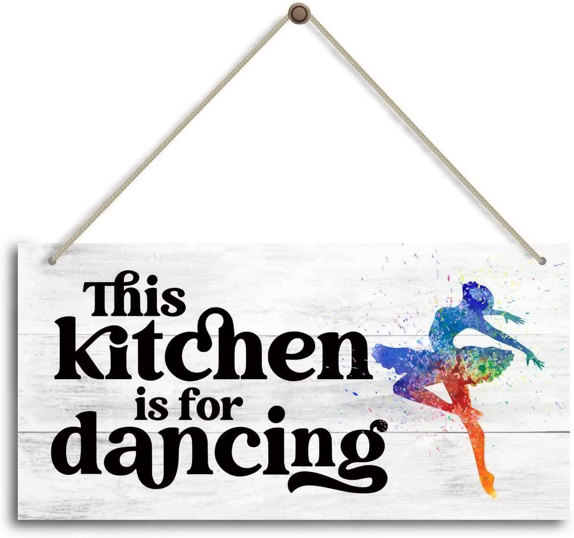 New Wood Sign 8x12 Inch Door Sign This Kitchen is for Dancing Sign ...