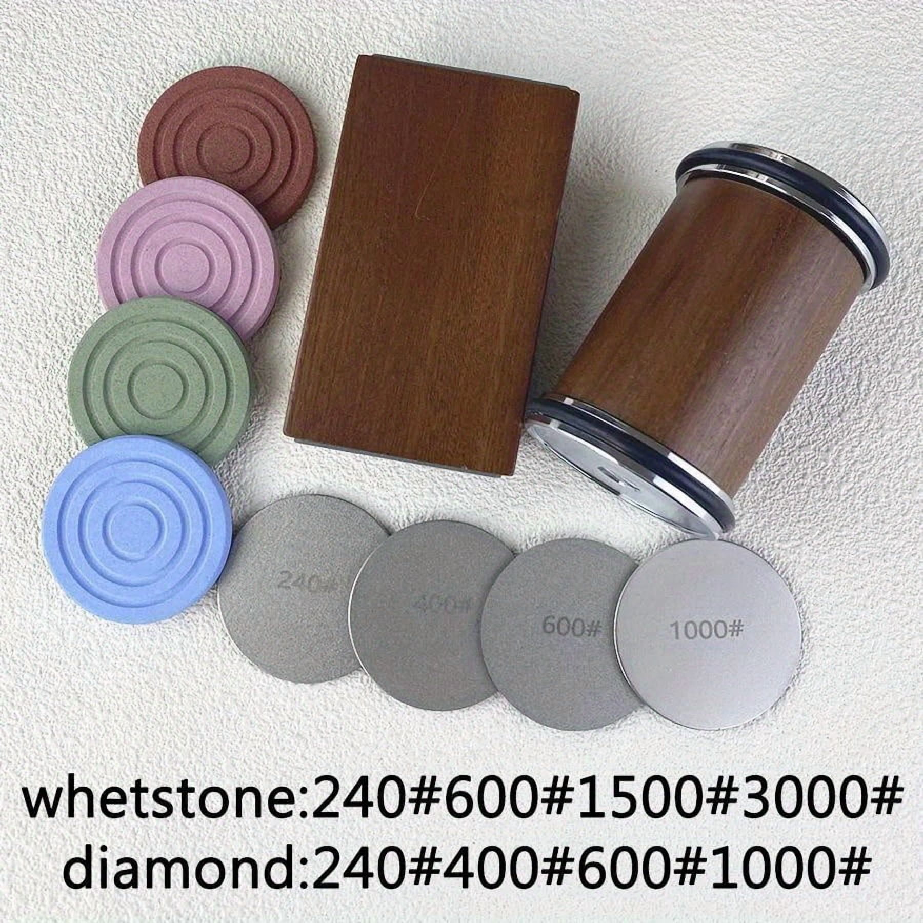 New Wooden[2 Angle]Rolling Knife Sharpener 15/20° Roller Sharpeners Professional Grinding System Diamond Sharpening Stone