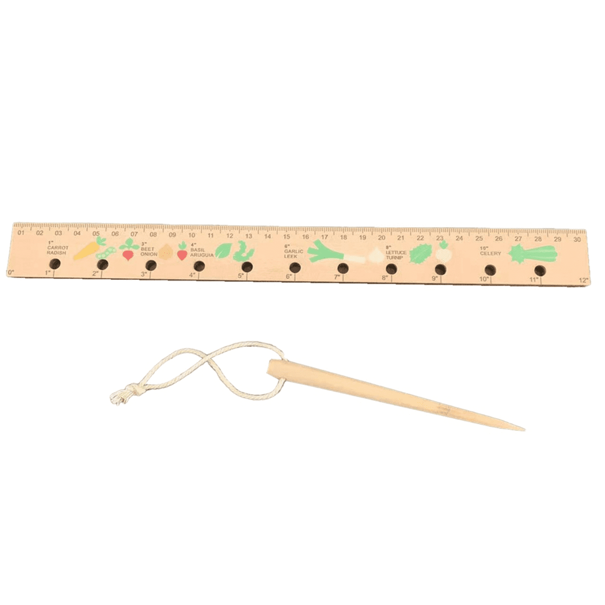 New Wooden Garden Seedling Ruler Dripper Vegetable and Fruit Planting ...