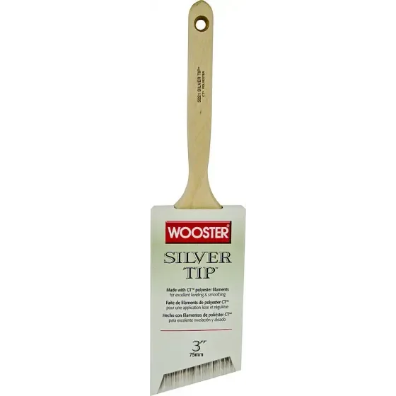 New Wooster 5221-3 Silver Tip Soft Polyester Angle Sash Brush 3 Inch,Each