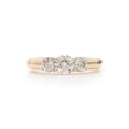 thumbnail image 1 of 14k Gold Lab-Grown Diamond 3 Stone Wedding Engagement Ring (1.0Ctw, H-I Color, VS2-SI1 Clarity), 1 of 7