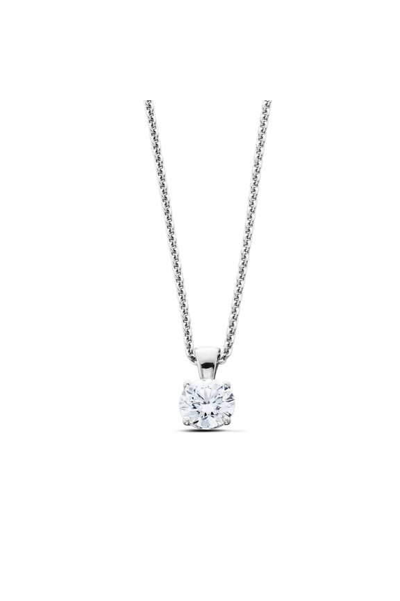 Lab Grown Diamond Necklace 1.0Ct 18" 14kt Gold Solitaire Necklace