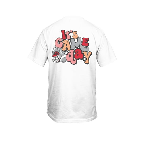 New World Graphics My Favorite Day It's Game Day Short Sleeve Youth Graphic T-Shirt-White-medium