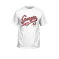 thumbnail image 1 of New World Graphics UGA Georgia Banner with Logo Womens Short Sleeve T-shirt Graphic Tee-White-Small, 1 of 1