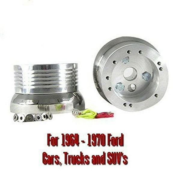 New World Motoring 5 & 6 Hole Billet Steering Wheel Adapter for 1970 to 1977 Ford F-Series Truck