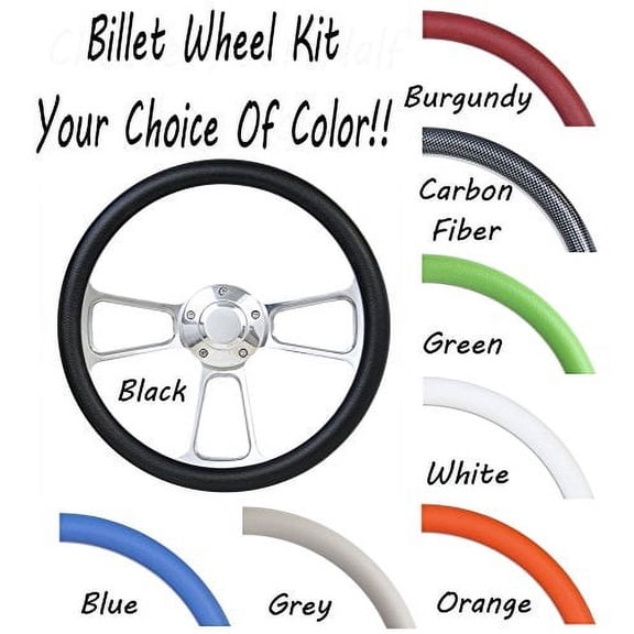 New World Motoring Chevelle Steering Wheel - Billet Aluminum, Choice of Color Full Kit Included