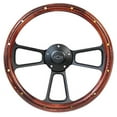 thumbnail image 1 of New World Motoring Nova Dark Real Wood Steering Wheel w/ Black Chevy Horn & Black Adapter 14", 1 of 1