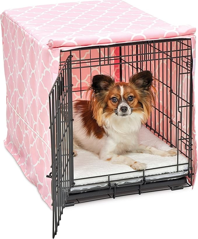 Pink Teflon Fabric 24-Inch Dog Crate Cover
