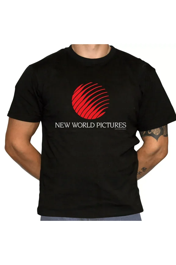 New World Pictures Logo T-Shirt - Defunct Film Production Company - 100% Cotton