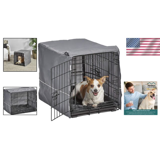 New World TwoDoor Dog Crate Kit with Bed & Cover Ideal for Small