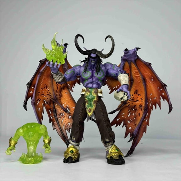 New World of Warcraft Small Illidan Stormrage Character Anime Model Statue Action Figures Desktop Ornament Popular Decorations Fan Souvenirs Creative Gift Collectable