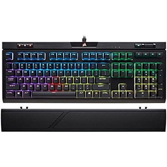 Corsair STRAFE RGB Gaming Keyboard Wrist Rest - Pad Palm Protection - Black, English Layout