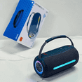 thumbnail image 1 of New X360 Portable Bluetooth Speaker, Deep Bass High Volume Premium Sound, Handheld Design for Outdoor, Desktop & Car, TF Card Support, LED Lights, Ideal for Family & Parent-Child Entertainment, 1 of 6