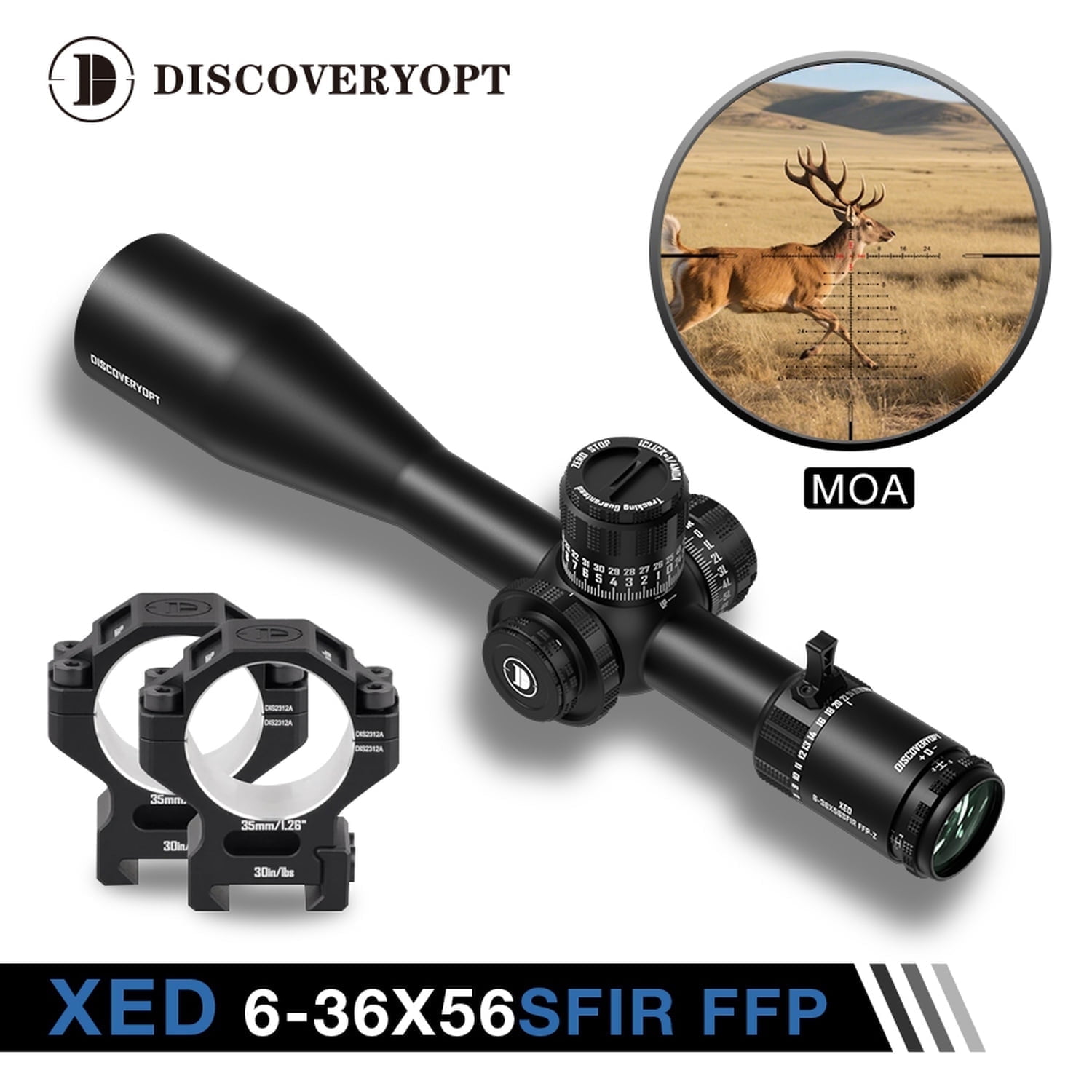 New XED 6-36X56SFIR FFP Zero Stop 35MM Optics Scopes HD Shooting First Focal Plane Shockproof Riflescope For Long-range Firing