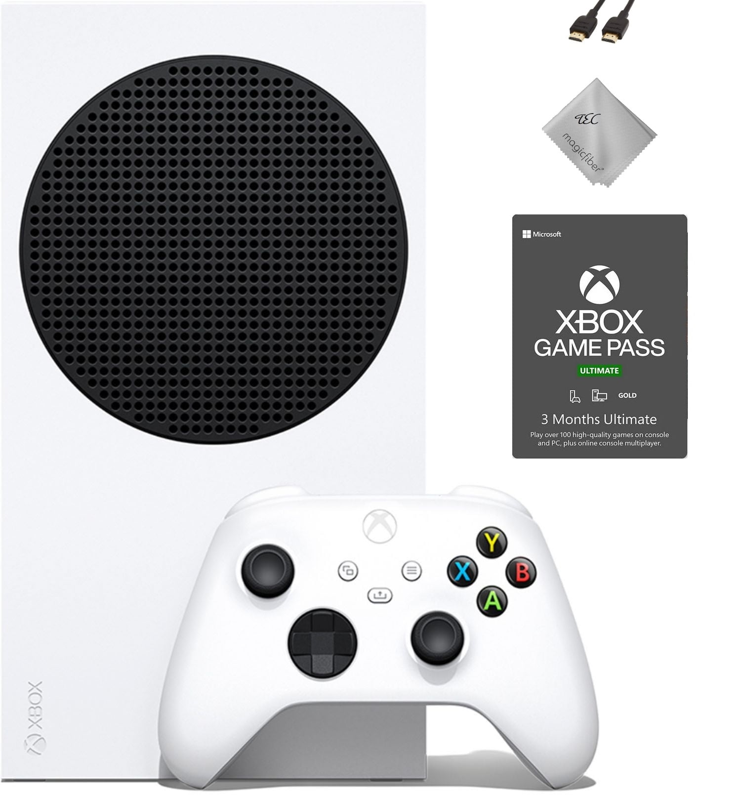 New Xbox Series- -S -512GB SSD white Console -Bundle with 3 Months