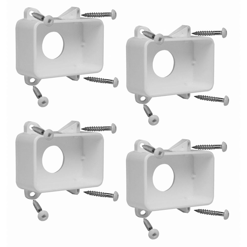 New Xpanse 73012488 Select Series Vinyl Rail Brackets, White, 4Count