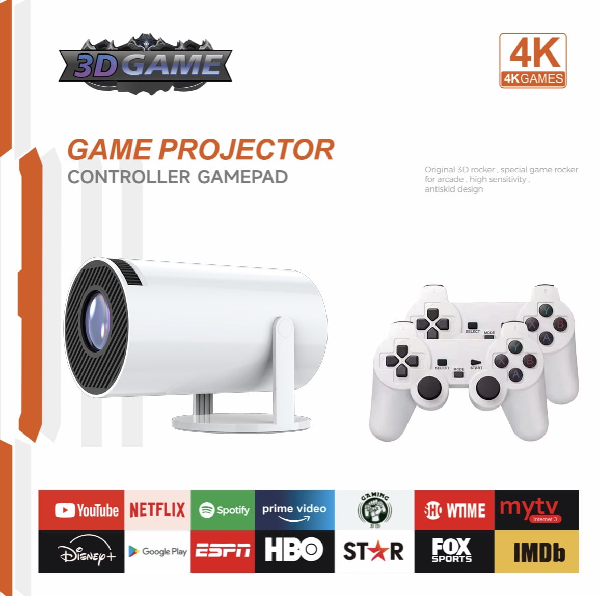 New Y5S Home HD Projector Mini Mini Portable Home Mobile Gamepad Projector