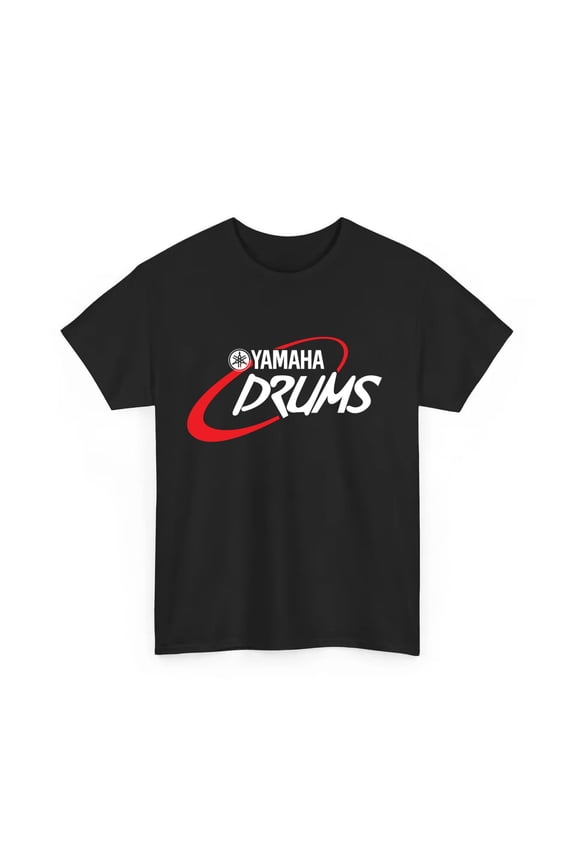 New Yamaha Drums Logo T-Shirt Heavy Cotton Short Sleeve american funny sz S-5XL