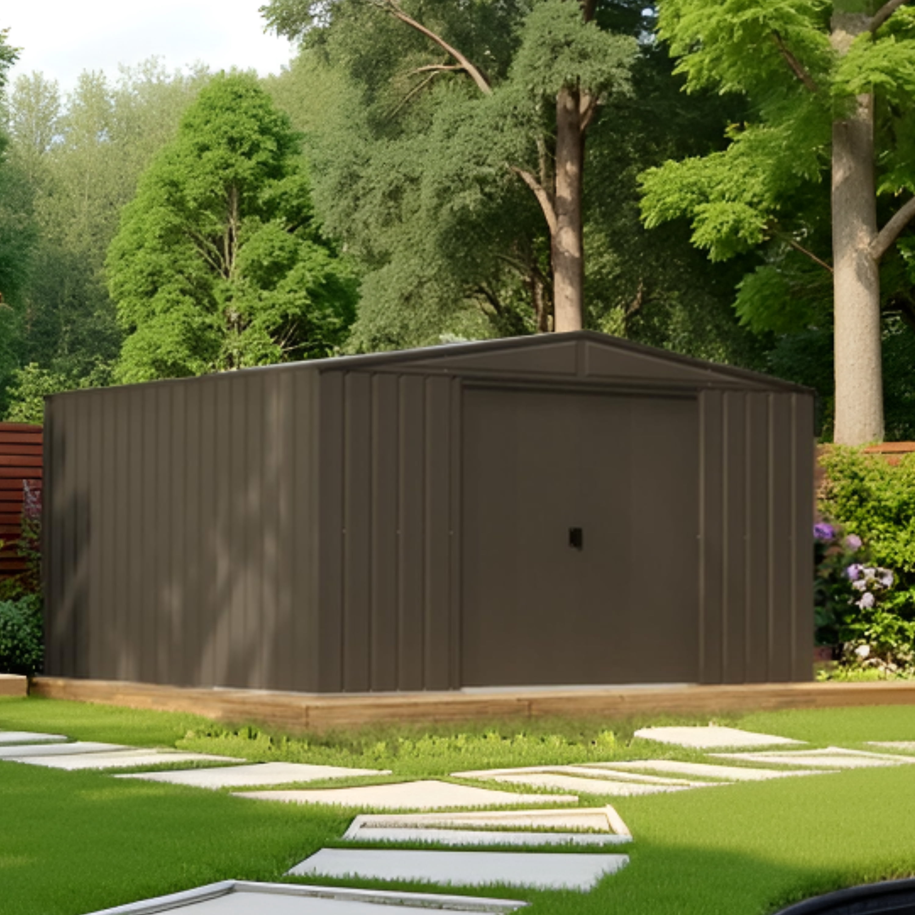 New Yard Steel Storage Shed - Walmart.com