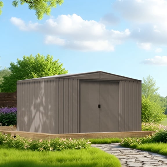 New Yard 10x8 Steel Shed Tea