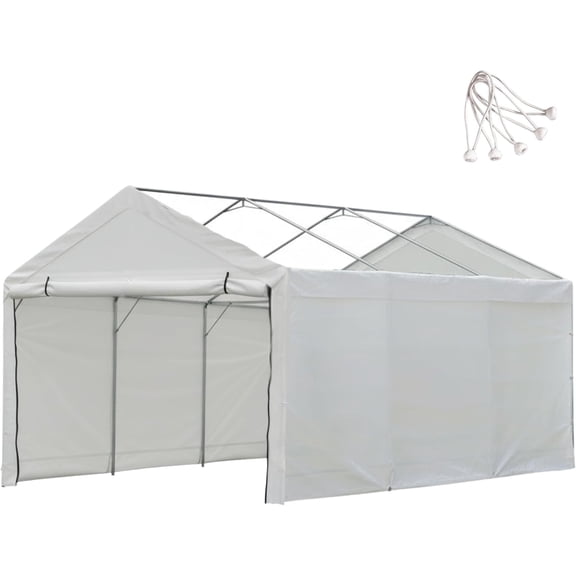 New Yard White Canopy Enclosure Kit - 10 x 20 ft.  (Frame and Canopy Sold Separately)