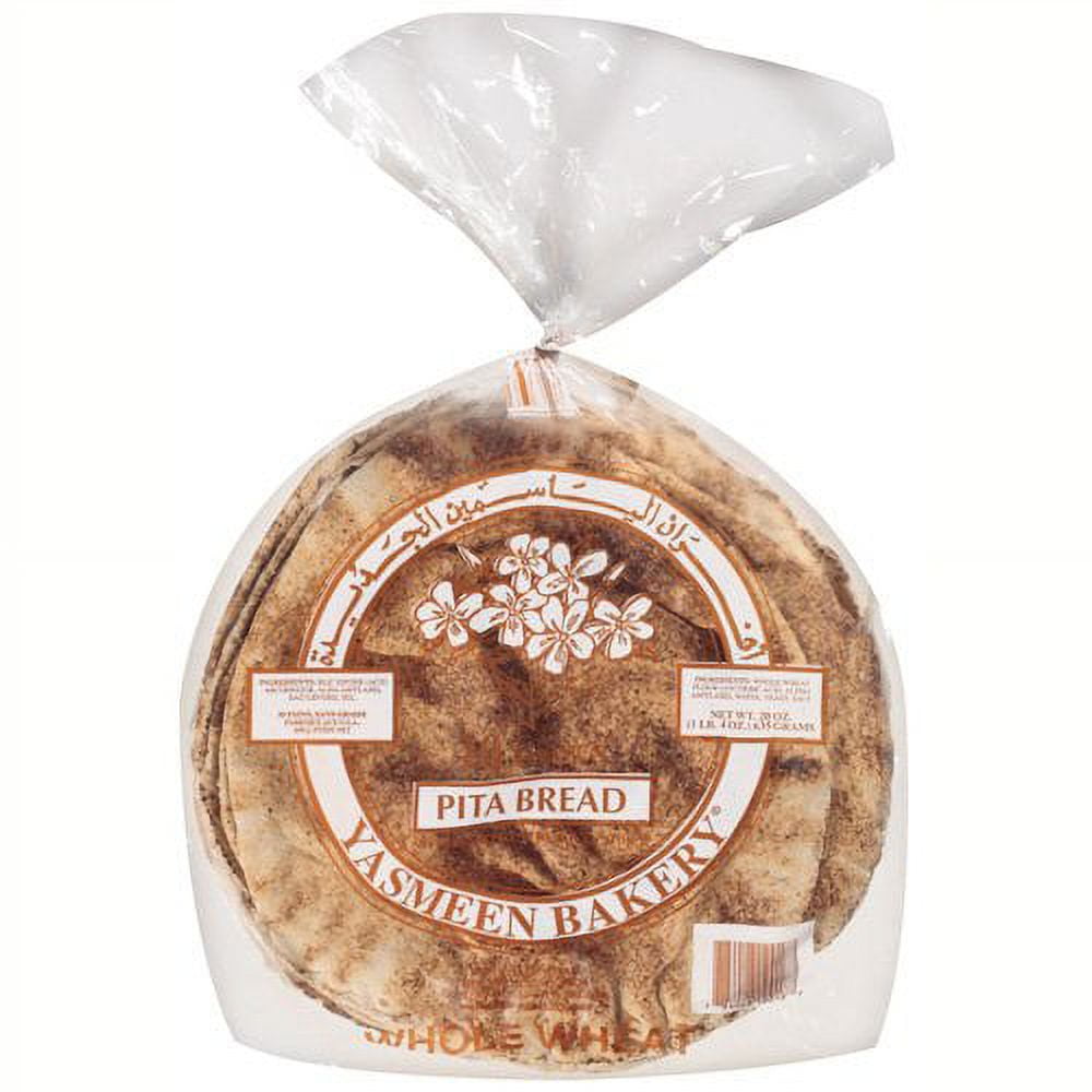 New Yasmeen Bakery Whole Wheat Pita Bread, 20 oz
