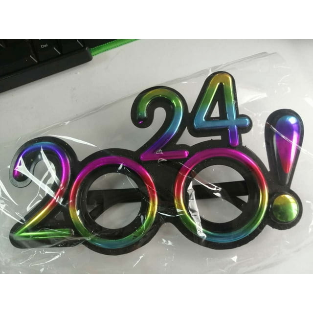 New Year 2024 Glasses Prop Eyeglasses Photo Booth Prop 2024 New Year's