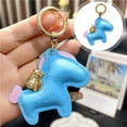 thumbnail image 1 of New Year 2026 Horse Pendant, Handmade Leather Horse Bag Charm - Kawaii Animal Charm for Handbags, Purse Bag Accessories Horse Keychain & Gift Idea, Blue, 1 of 4