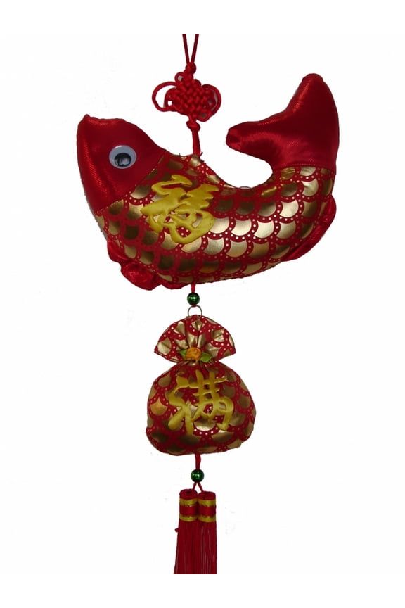 New Year Charm - Fish with Money Bag