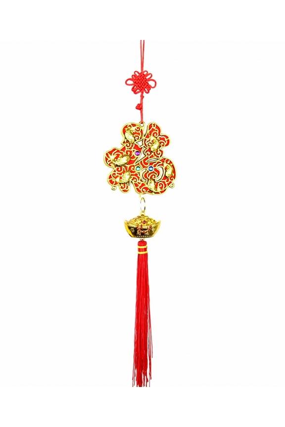 New Year Charm - Fu(good luck) character and Gold Ingot