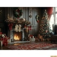 thumbnail image 1 of New Year Christmas Day Digital Photography Backdrop Prop Fireplace Winter Living Room Gift Holiday Photo Studio Background RS-16, 1 of 5