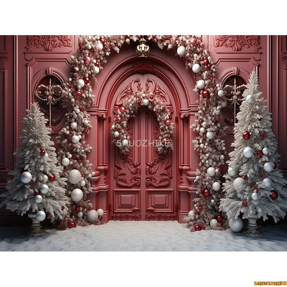 New Year Christmas Day Digital Photography Backdrop Prop Fireplace Winter Living Room Gift Holiday Photo Studio Background RS-21