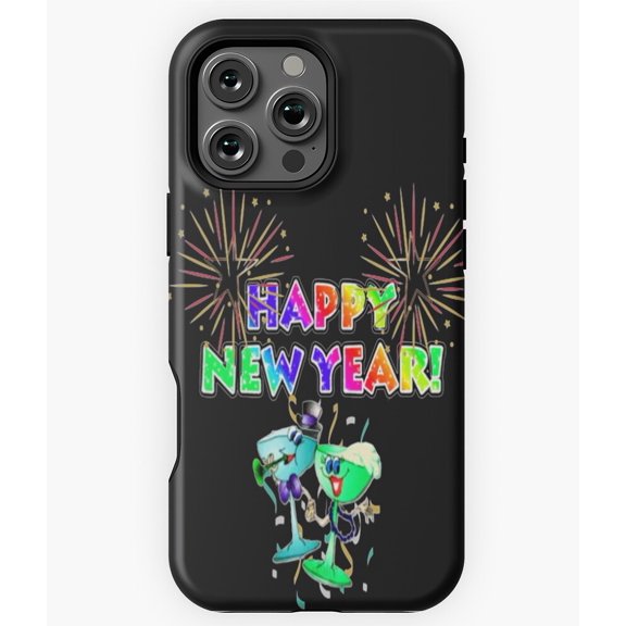 New Year Colorful Abstract Lettering Phone Case for iPhone 16 15 14 13 12 11 Pro Max Cool Phone M97